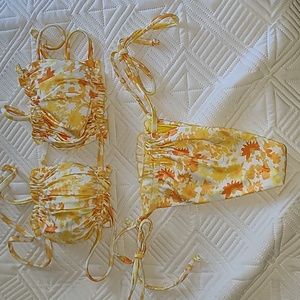 NWOT SHEIN Orange and Yellow Swimsuit